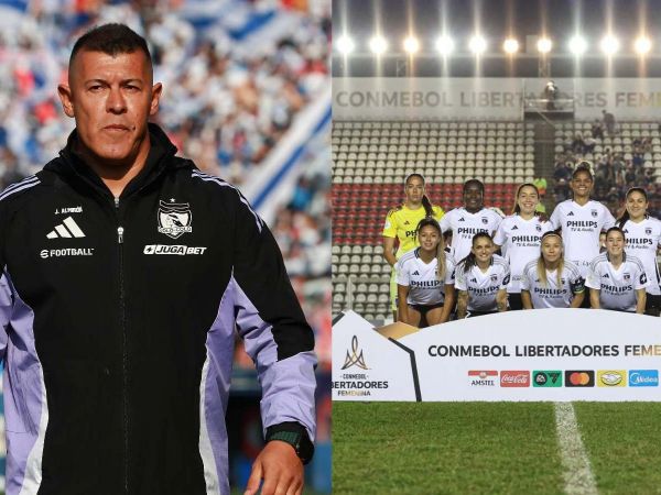 Jorge Almirón y el equipo femenino de Colo Colo