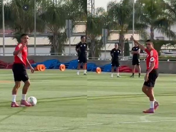 Alexis Sánchez desafió a periodista en una práctica del Sevilla