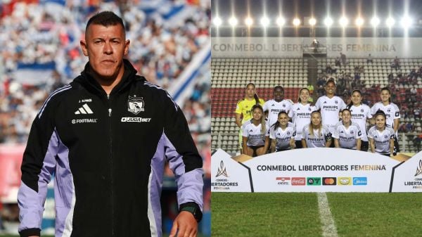 Jorge Almirón y el equipo femenino de Colo Colo