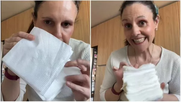 Chilena reveló como ahorra servilletas