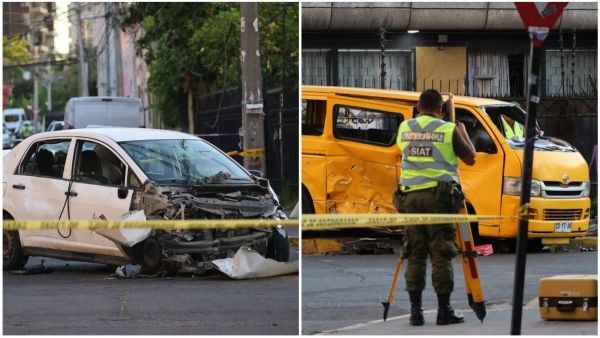 Fatal accidente contra furgón escolar en Recoleta