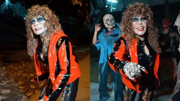 Tigresa del Oriente cantando Thriller