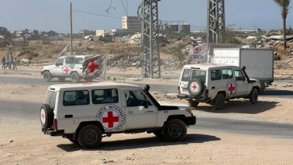 Gaza strip and red cross ambulances