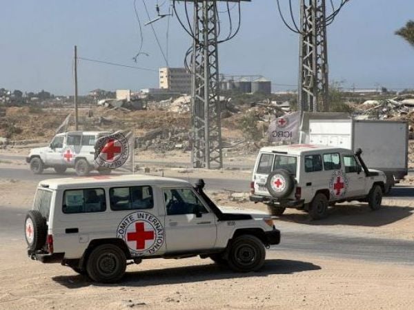 Gaza strip and red cross ambulances