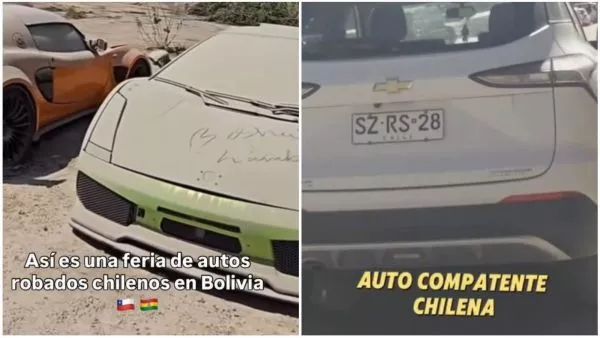 Expo de autos robados en Bolivia