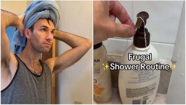 rutina de ducha austera