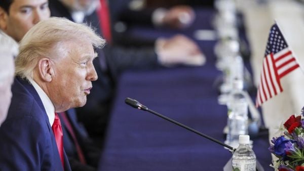 Donald Trump en su visita a Japón