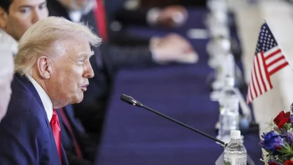 Donald Trump en su visita a Japón