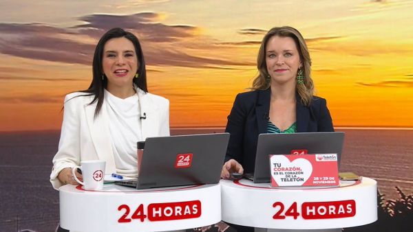 Carla Zunino y Valentina Reyes en 24 Horas Tu Mañana.