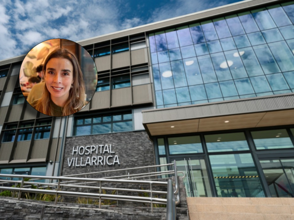 Hospital de Villarrica junto a la anestesióloga fallecida.