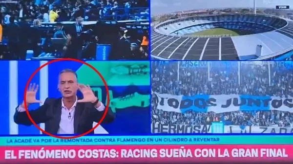 Rodolfo Cingolani dando su propuesta para beneficiar a Racing ante Flamengo