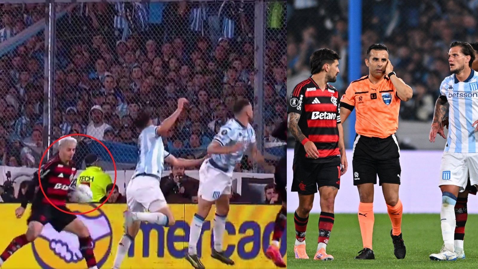 Piero Maza fue blanco de críticas por su desempeño en la semifinal de Copa Libertadores entre Racing y Flamengo