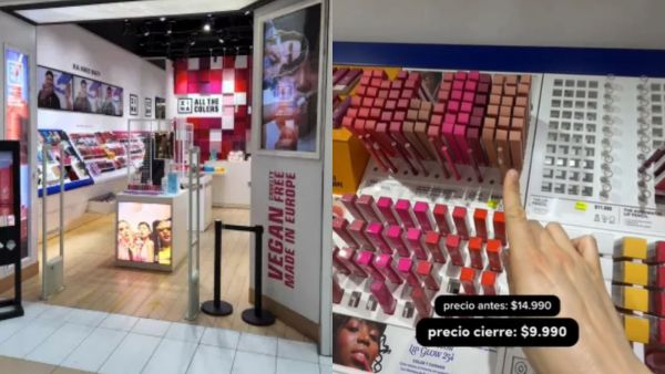 Tienda de maquillaje anuncia descuentos por cierre