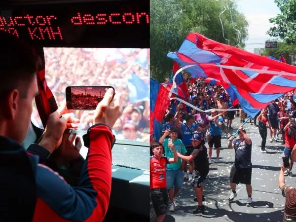Hinchas de la Universidad de Chile recibieron al plantel tras la eliminación de la Copa Sudamericana