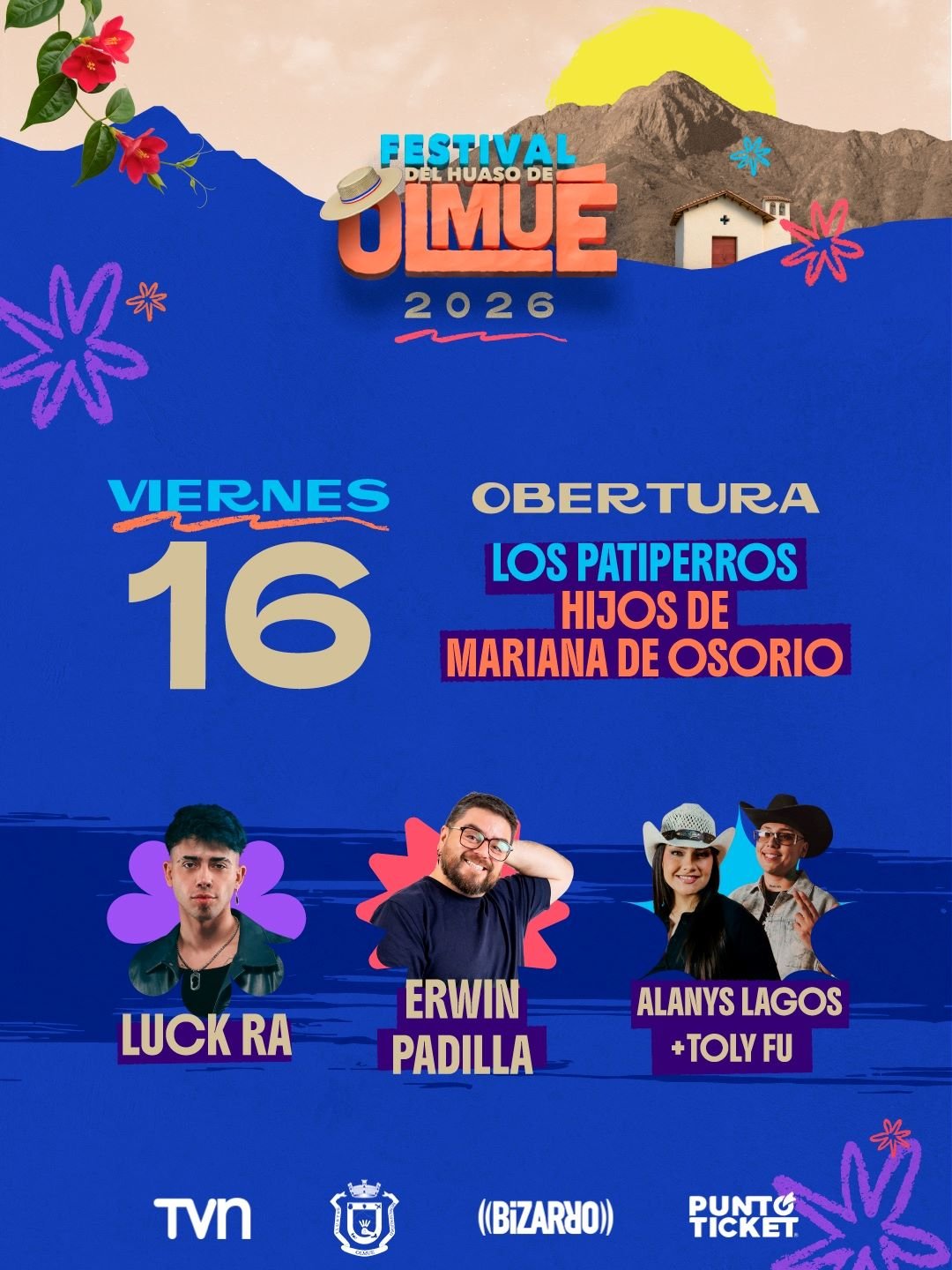 Programación festival de Olmué viernes 15