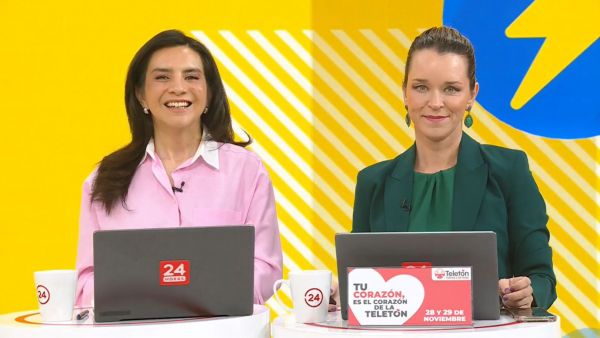 Carla Zunino y Valentina Reyes en 24 Horas Tu Mañana.
