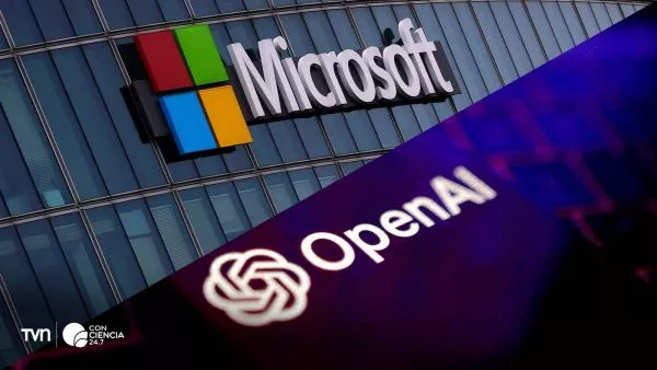 Logos Microsoft y OpenAI.