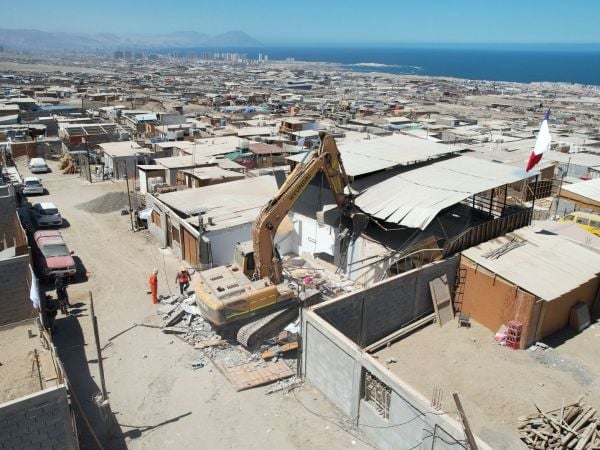Demolición de narco búnker en Antofagasta