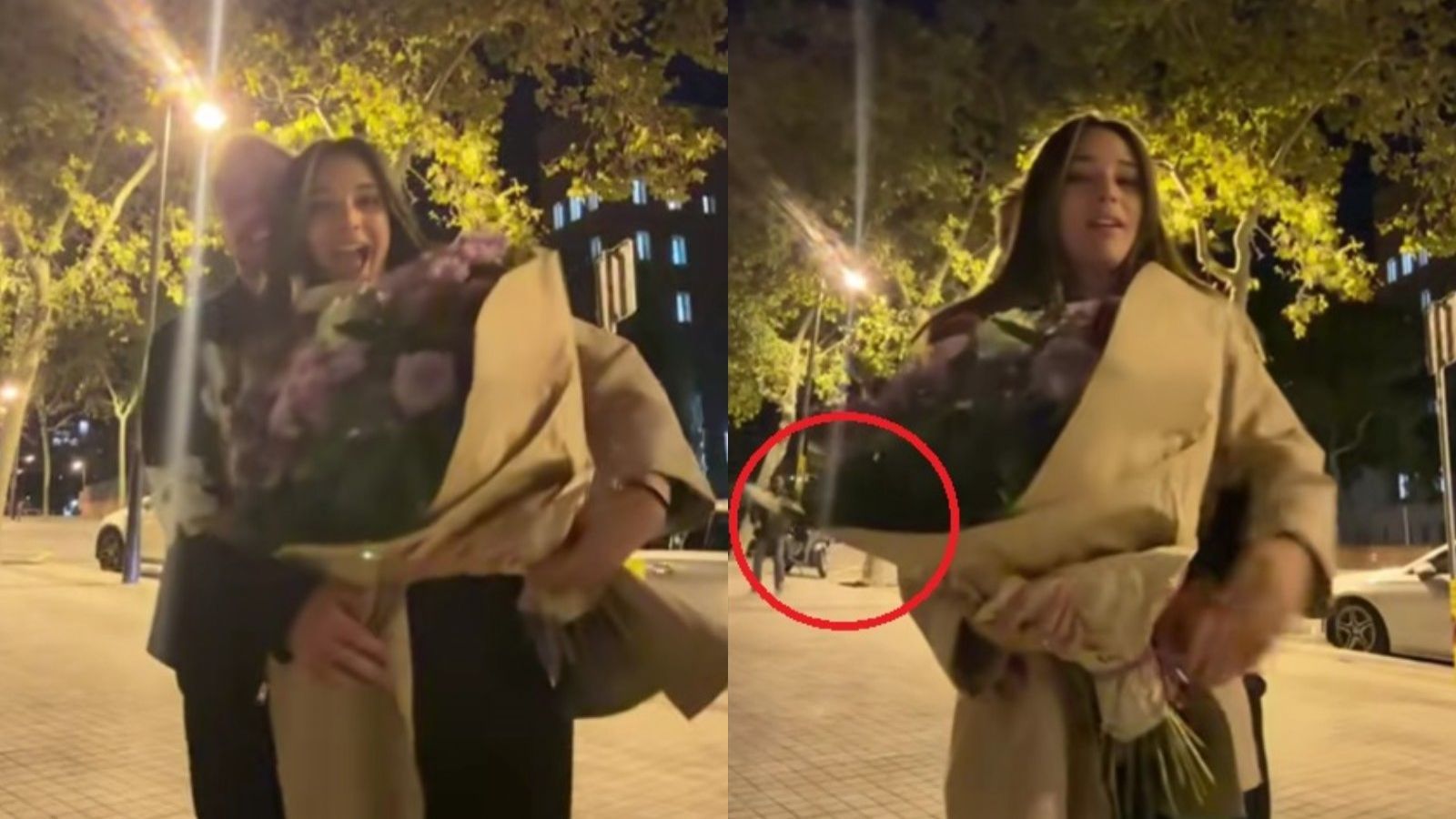 Una pareja grababa su paseo por Barcelona cuando se toparon con Lionel Messi