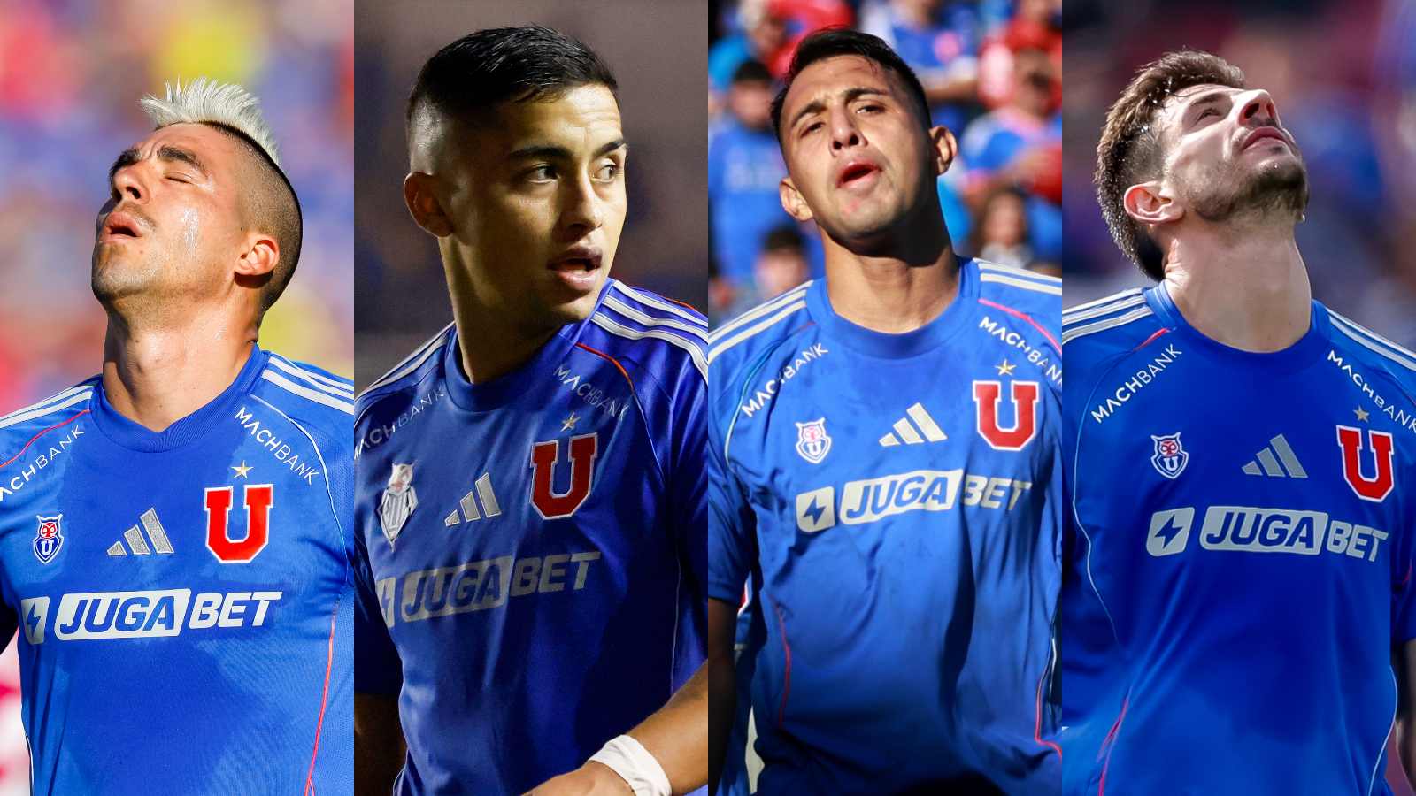 Leandro Fernández, Nicolás Guerra, Rodrigo Contreras, Lucas Di Yorio, jugando por la Universidad de Chile