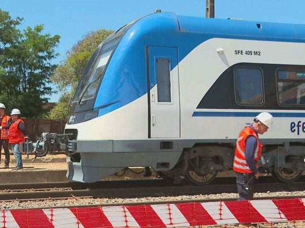 Obras de tren Alameda-Melipilla