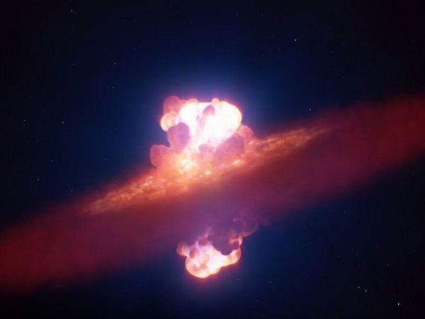 Ilustración de la supernova SN 2024ggi observada con el Very Large Telescope de ESO en Chile, a solo 26 horas de su detección inicial.