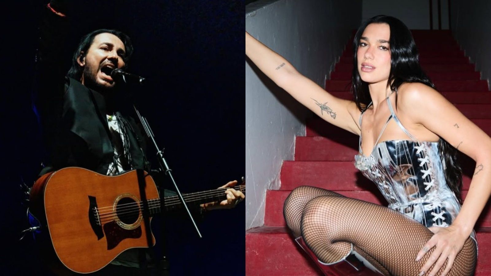 Beto Cuevas y Dua Lipa.