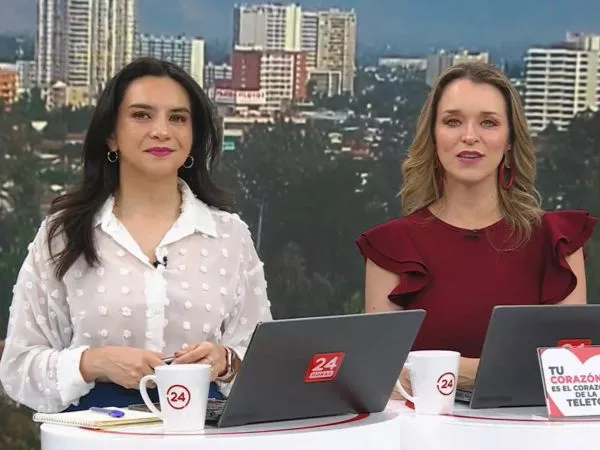 Carla Zunino y Valentina Reyes en 24 Horas Tu Mañana.