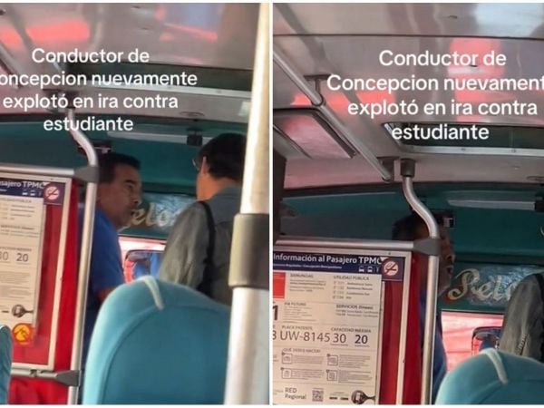 Micrero explota contra estudiante en Concepción