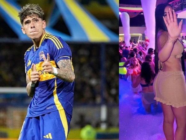 Carlos Palacios publicó una imagen en la que aparece con su pareja en La Bombonera.