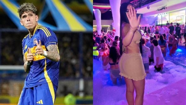 Carlos Palacios publicó una imagen en la que aparece con su pareja en La Bombonera.