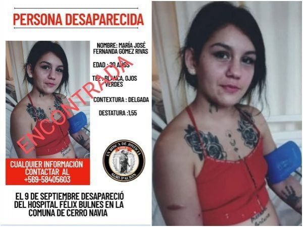 María José Gómez fue encontrada