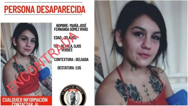 María José Gómez fue encontrada