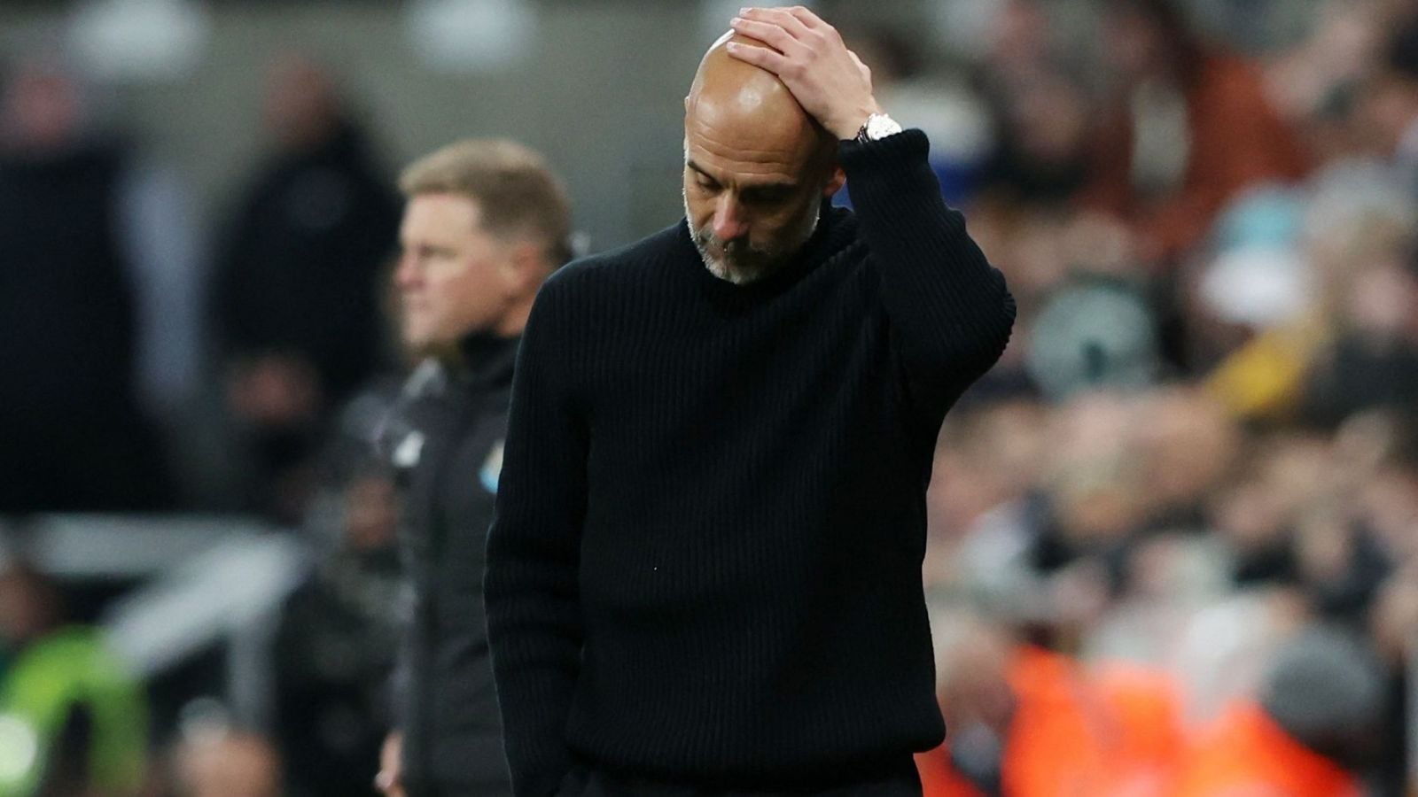 Pep Guardiola protagonizó una polémica escena tras la derrota del Manchester City ante Newcastle.