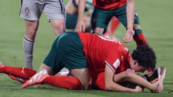 Portugal celebrando su clasificación a la final tras derrotar a Brasil