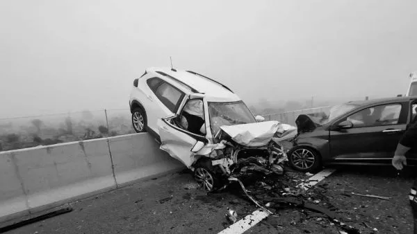 Choque frontal en Autopista Los Andes