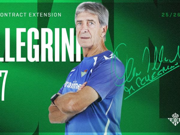 Betis anuncia la renovación de Manuel Pellegrini