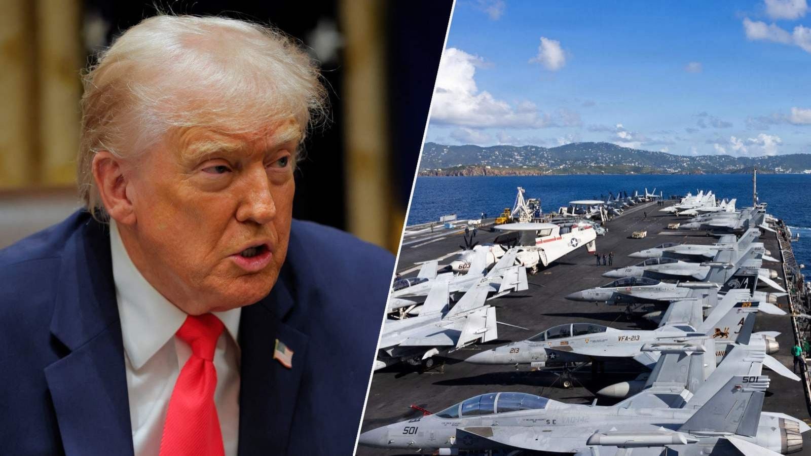 Donald Trump, US Navy en camino a Venezuela