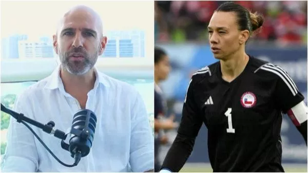 Sergio Jadue, expresidente de la ANFP, y Christiane Endler, arquera y capitana de la Selección Chilena femenina