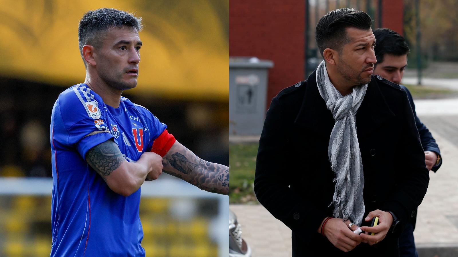 Charles Aránguiz y Luis Marín, presidente del Sifup