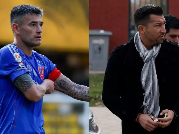 Charles Aránguiz y Luis Marín, presidente del Sifup