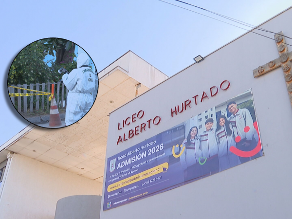 Liceo Alberto Hurtado de Quinta Normal junto a pericias de Carabineros.