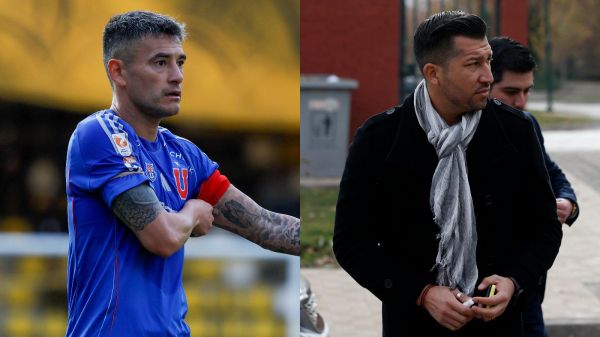 Charles Aránguiz y Luis Marín, presidente del Sifup