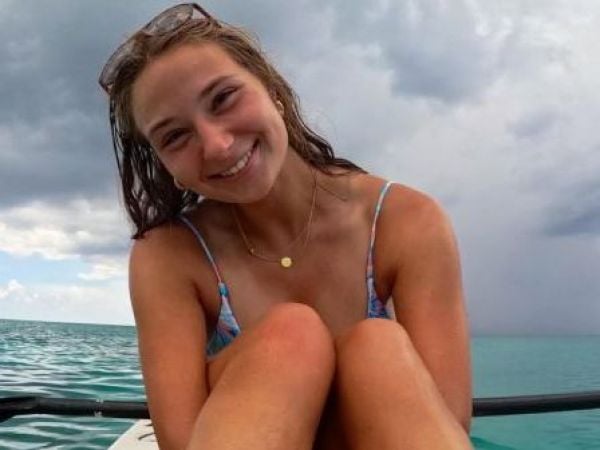 Hope Haynes, integrante del equipo de Estados Unidos que disputa la Copa Mundial femenina de hockey césped