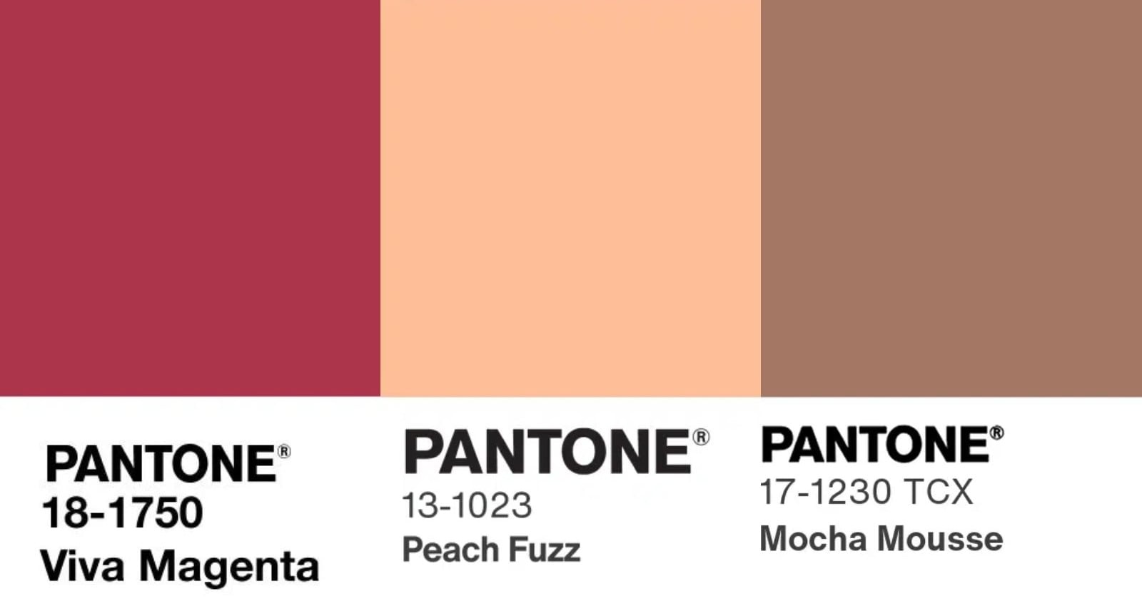 Colores del año Pantone 2023, 2024 y 2025