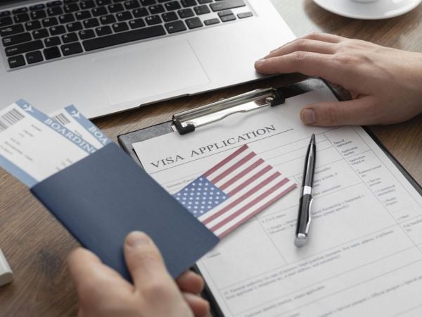 Documentos de visa de Estados Unidos.