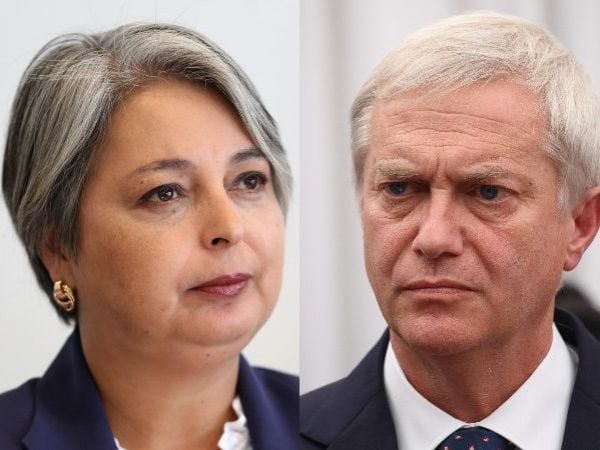 José Antonio Kast y Jeannette Jara mirándose frente a frente.