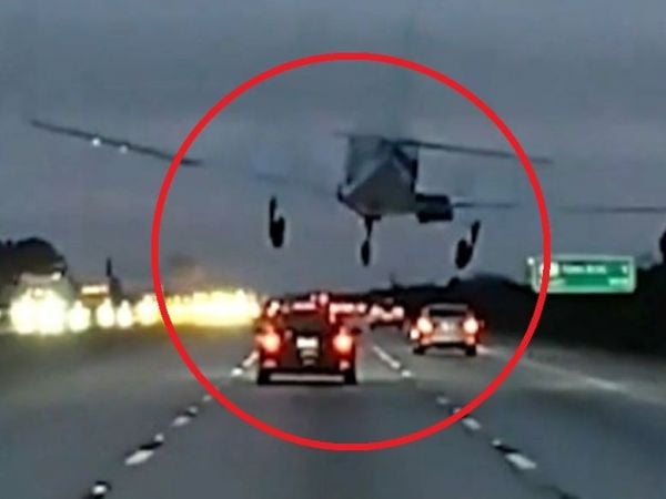 El VIDEO de avioneta chocando con auto en autopista de Florida