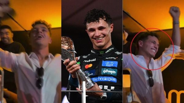 Lando Norris celebró con todo tras conseguir su primer título mundial.