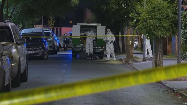 Carabineros en el lugar de la balacera.